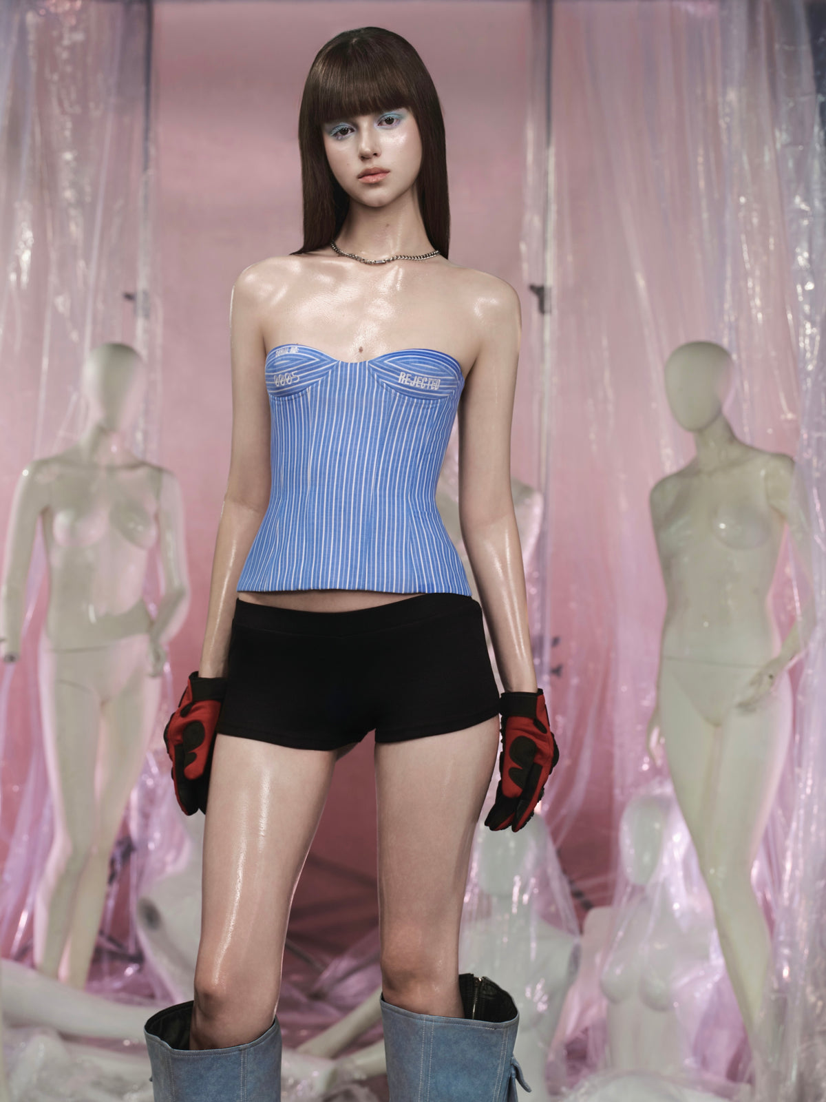 LABEL Bustier Striped Corset