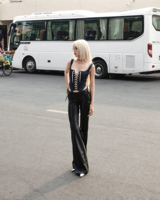 Sizzle Striped Gilet Top