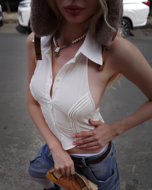 ESS Polo Collar Halter Shirt