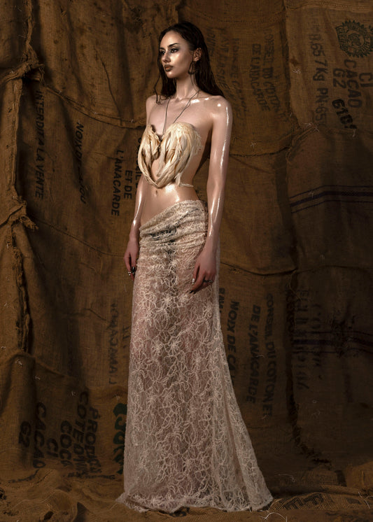 Mother White Real Feather Wings