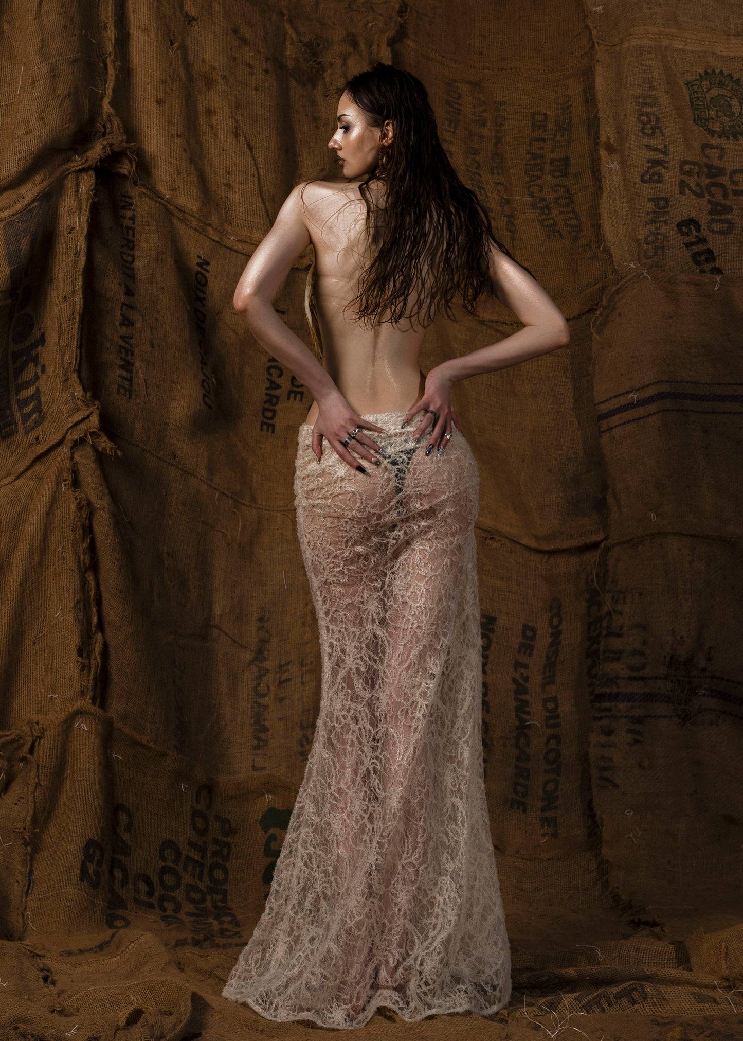 Mother See Through Maxi Skirt