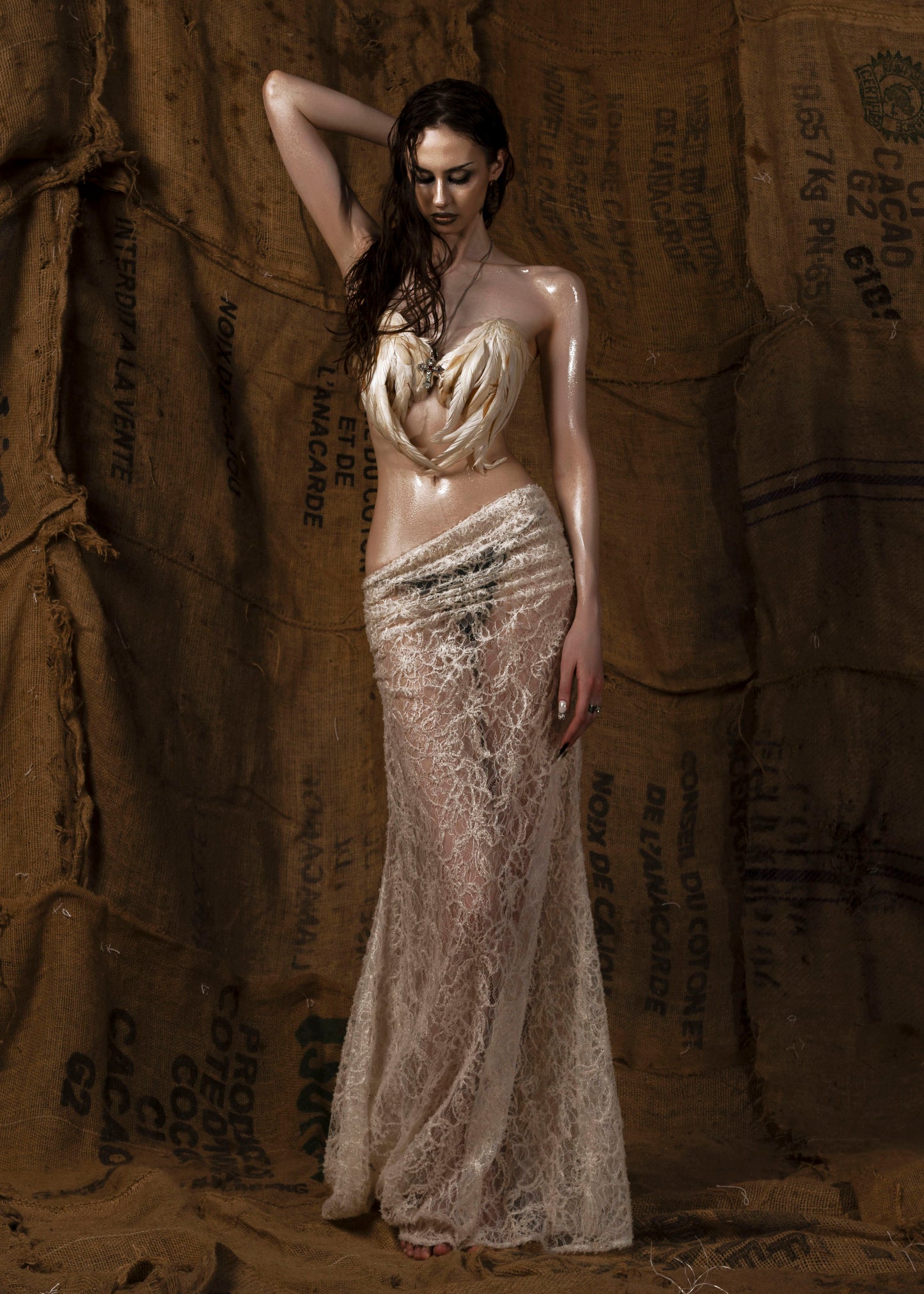 Mother See Through Maxi Skirt