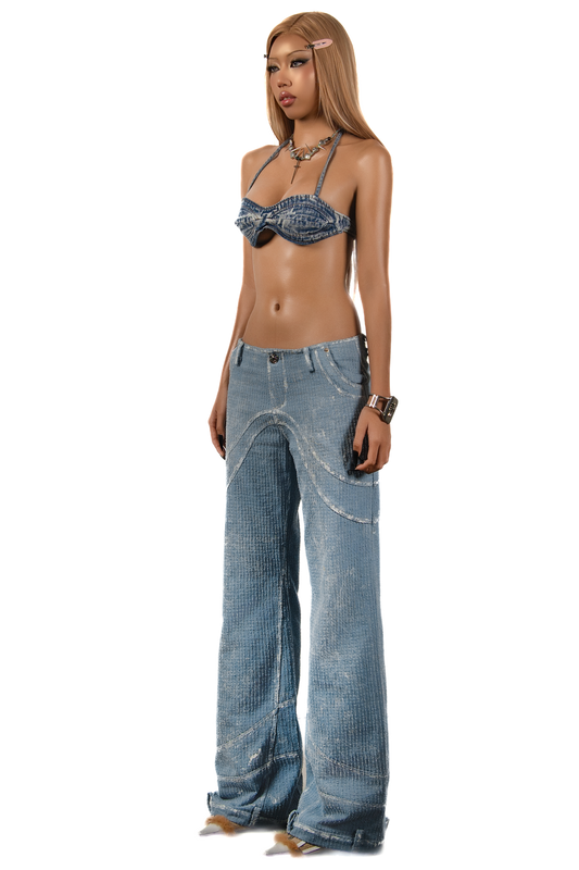 POP Infinity Denim Bra Top