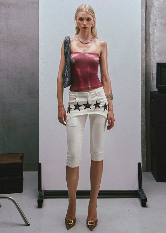 RAW Stars Printed Capri Jeans