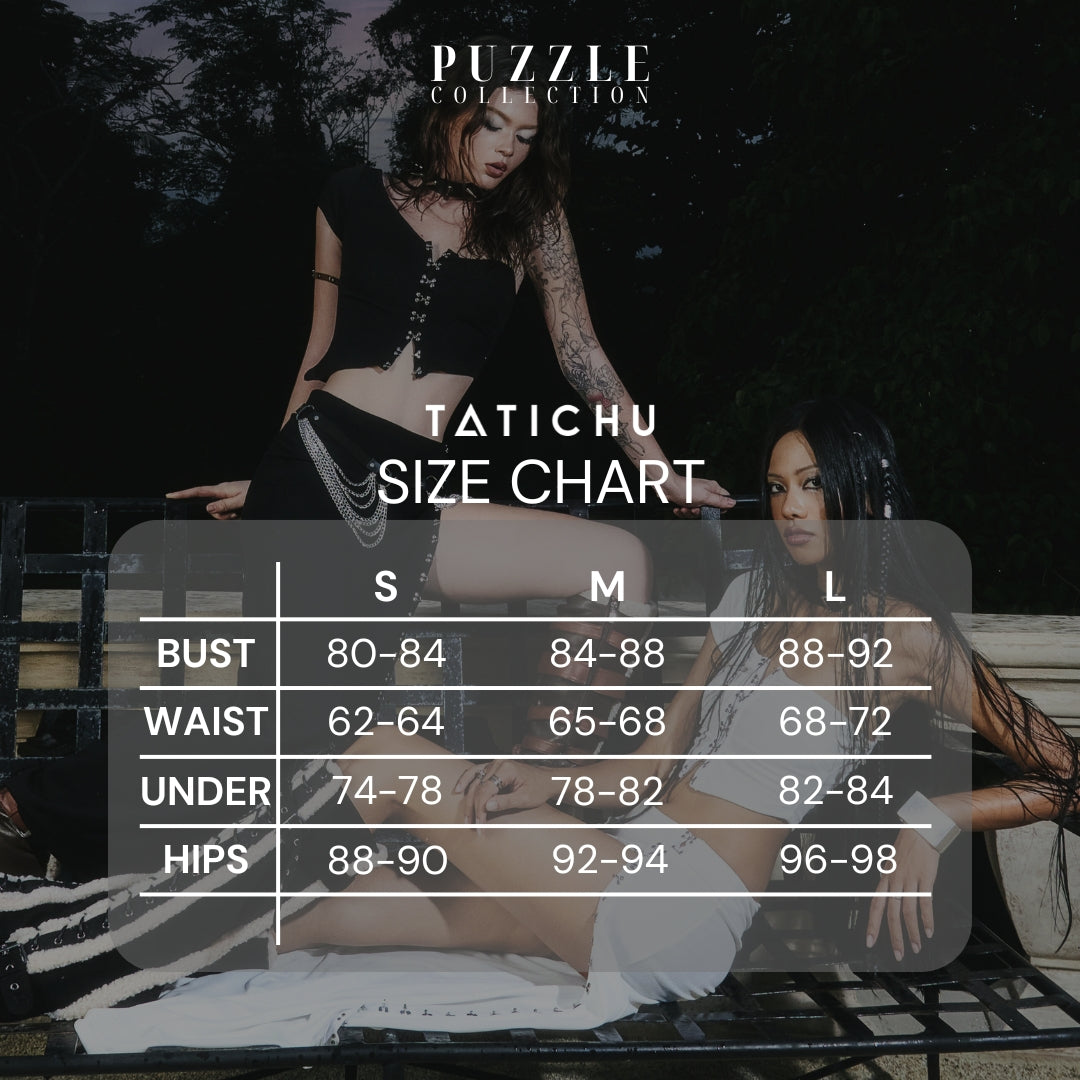 Puzzle Cupped Corset & Coverup