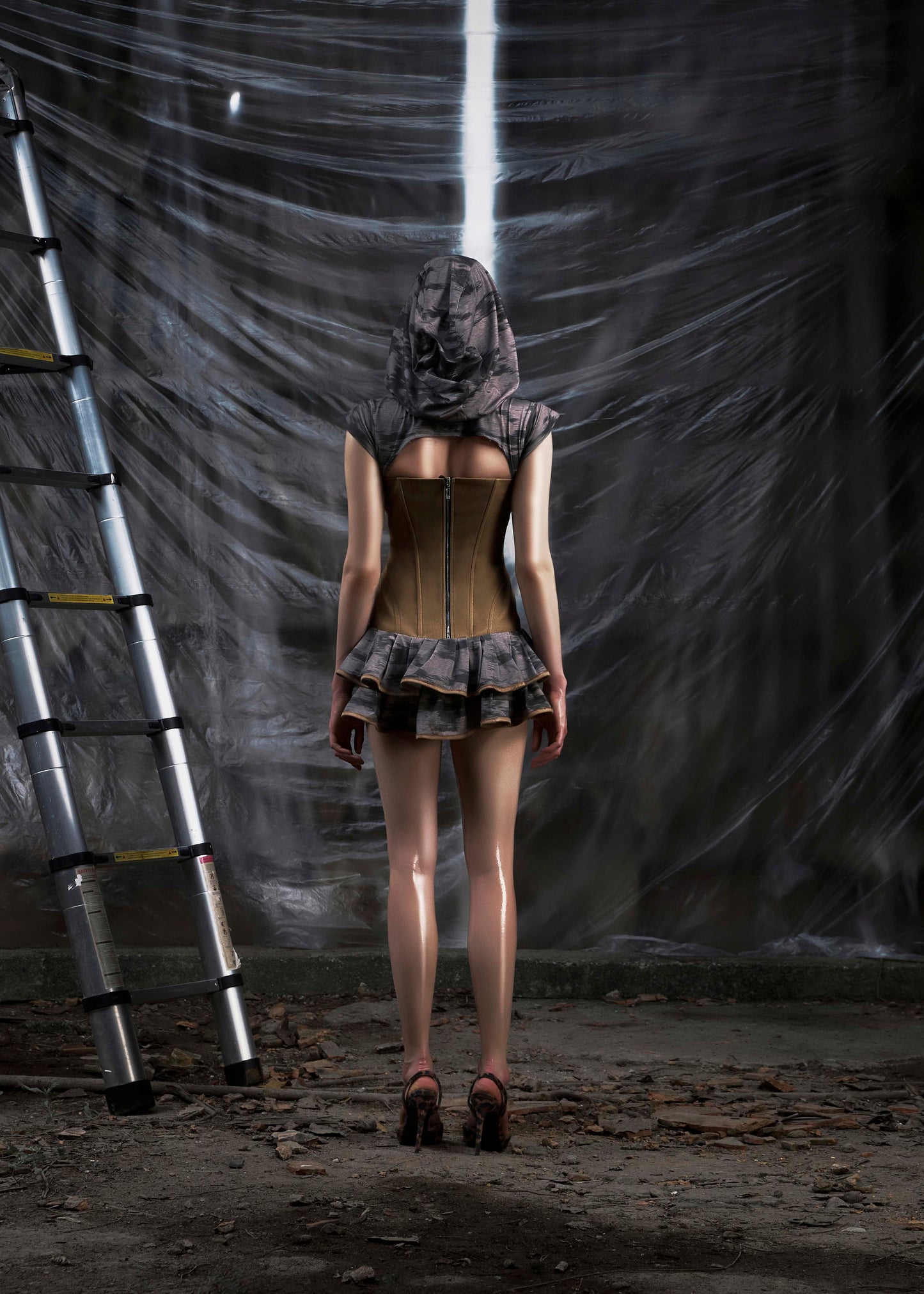 NONE Hoodie Corset Dress