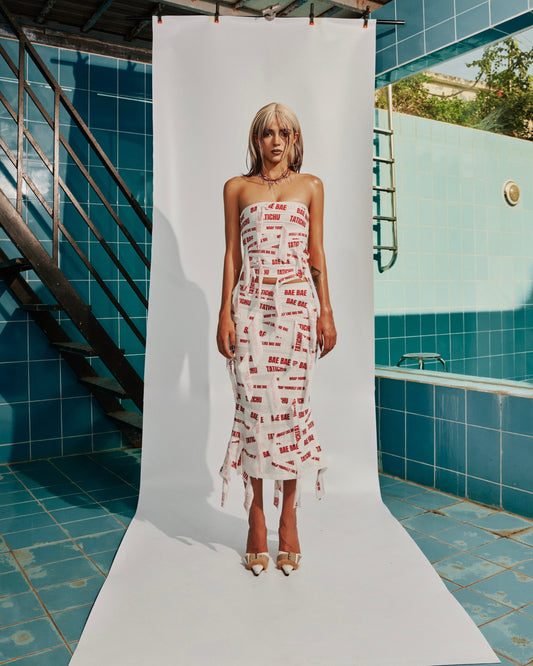 BAE Printed Strapless Top