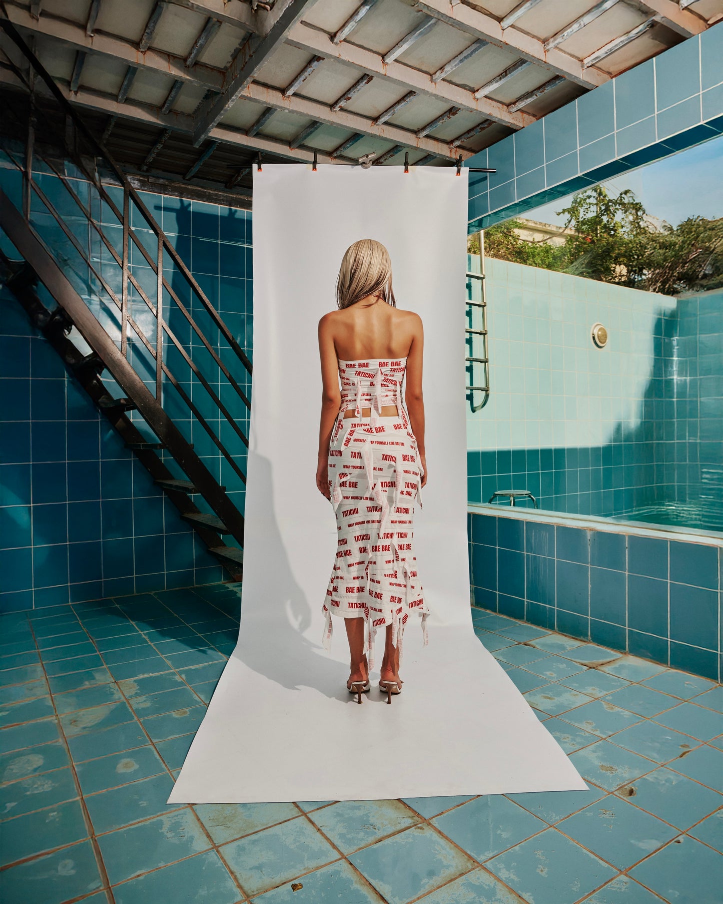 BAE Printed Midi Skirt