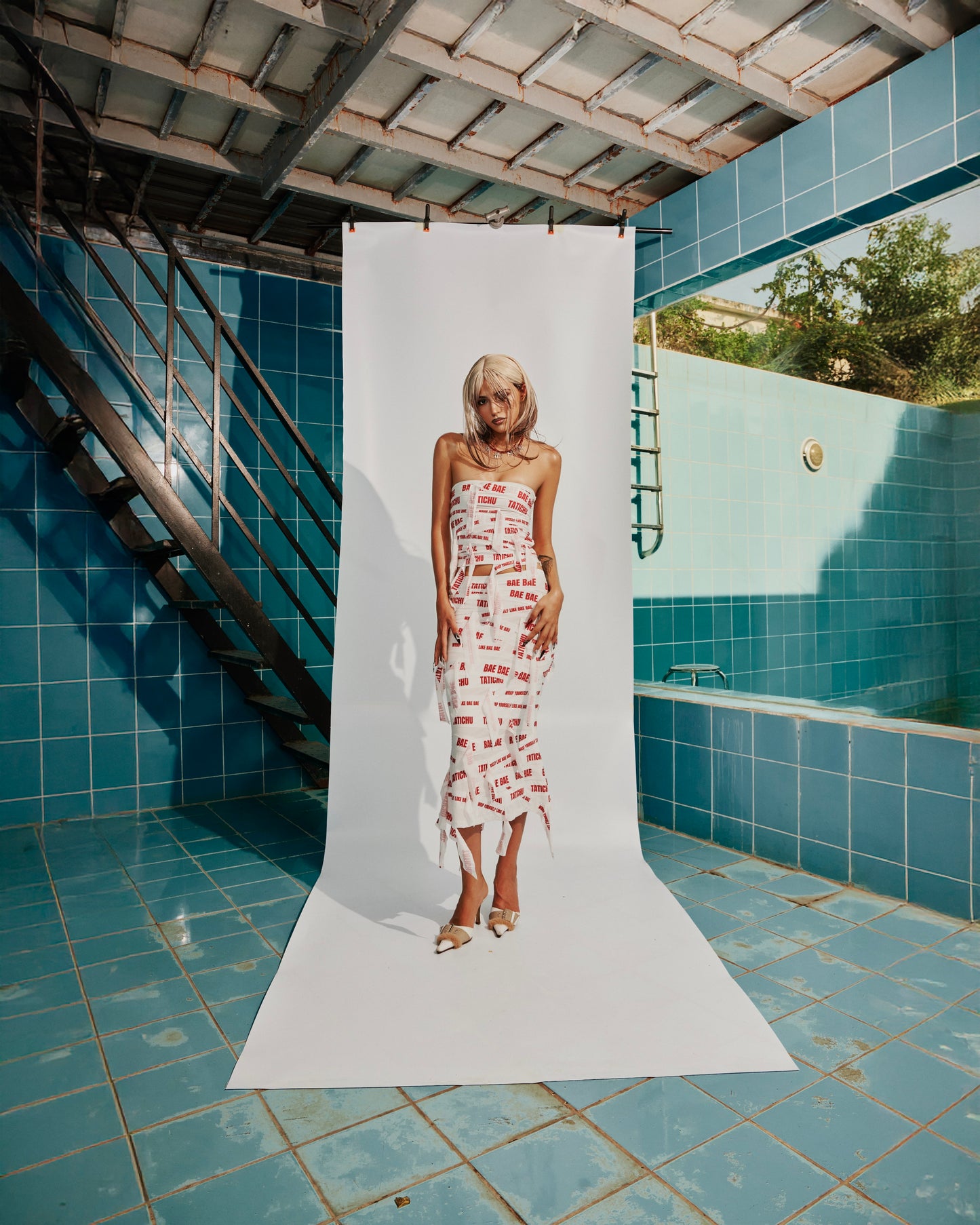 BAE Printed Midi Skirt