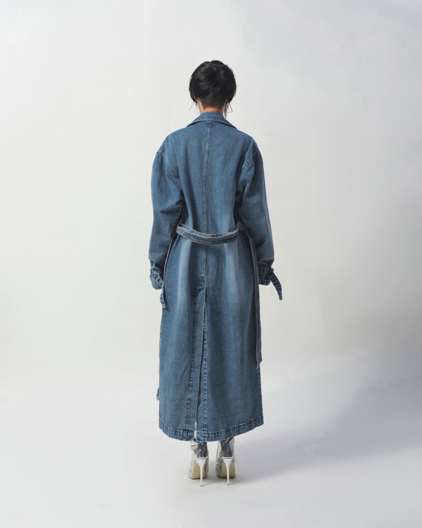 BLUM - Double Breasted Denim Trench Coat