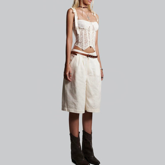 IUNU Linen Jorts Pants