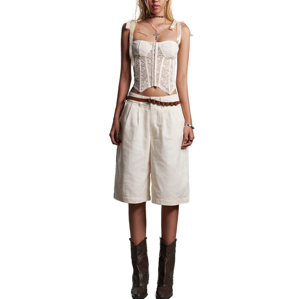 IUNU Linen Jorts Pants