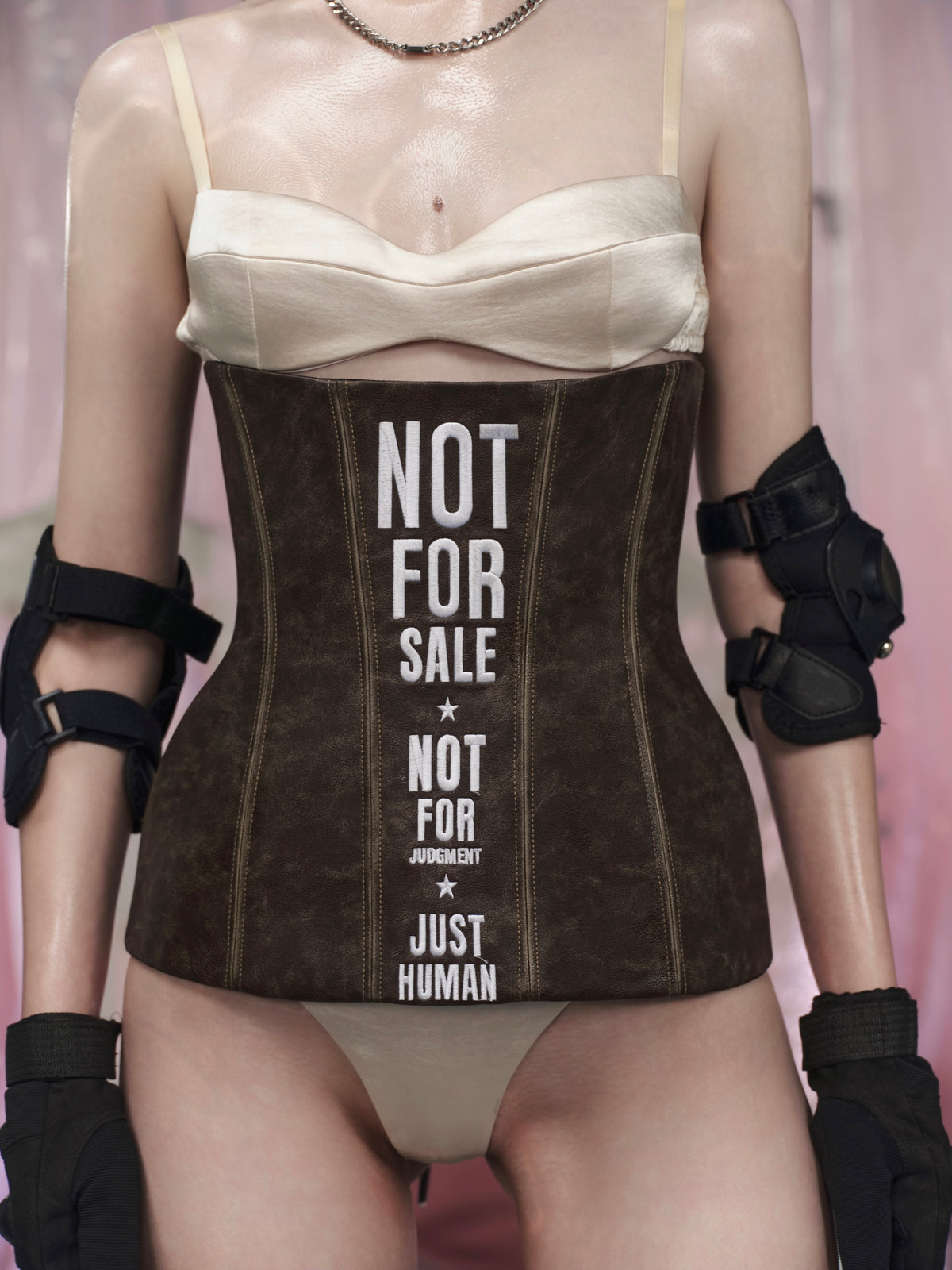LABEL Leather Underbust Corset