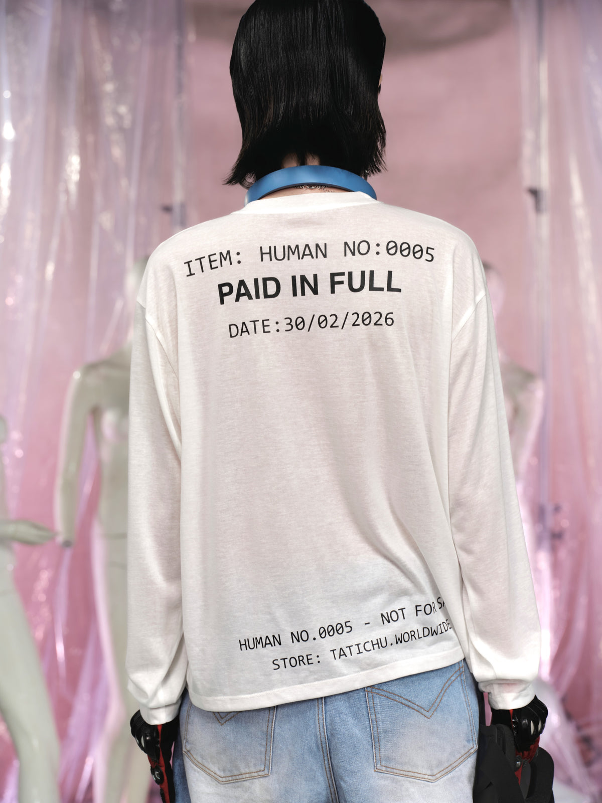 LABEL Receipt Printed Long Sleeve TShirt