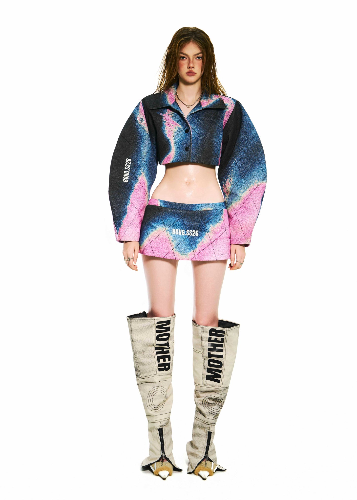 BONG Gradient Cropped Jacket