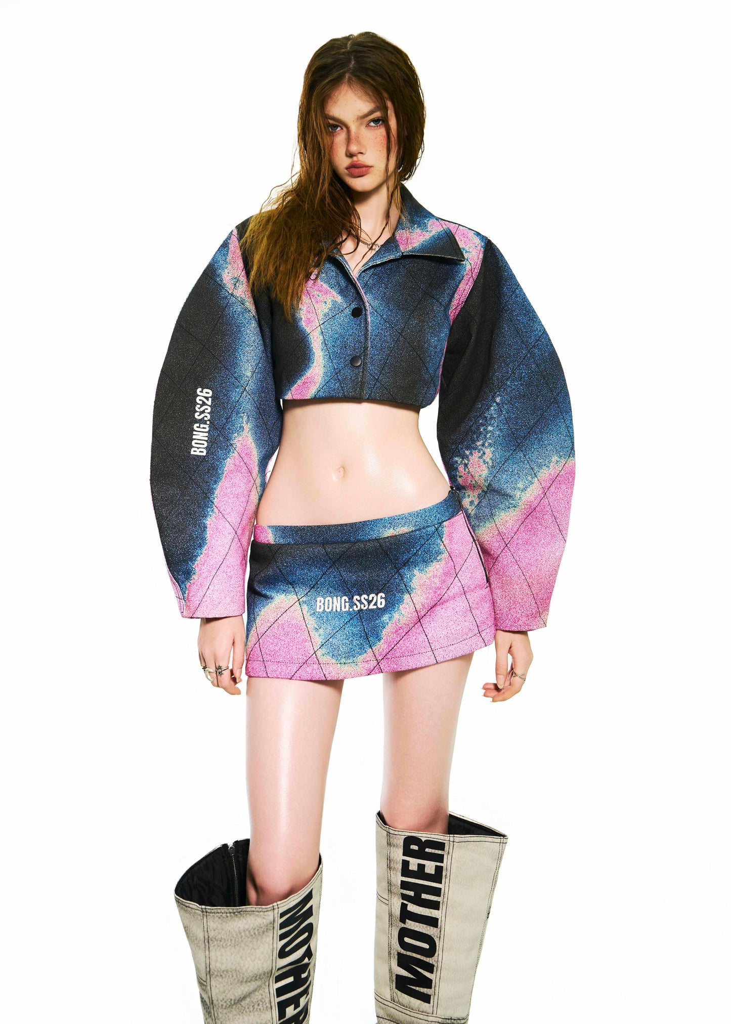 BONG Gradient Cropped Jacket