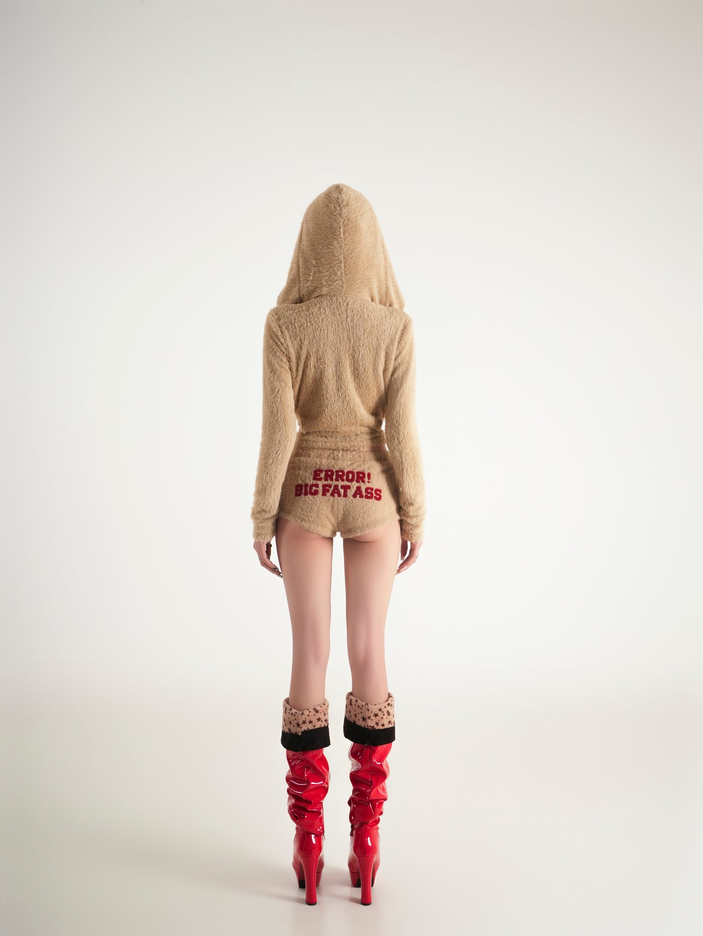 Error Embroidered Mohair Mini Shorts