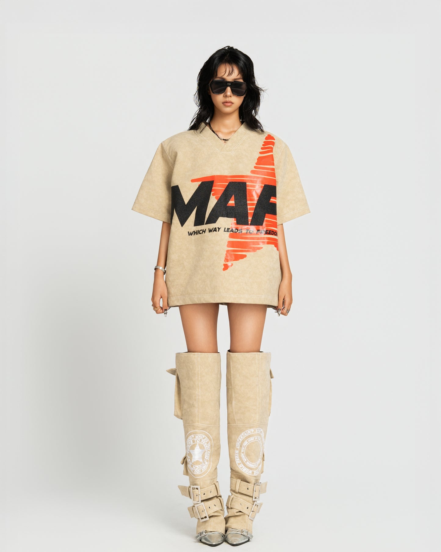 MAP Faux Oversized Top