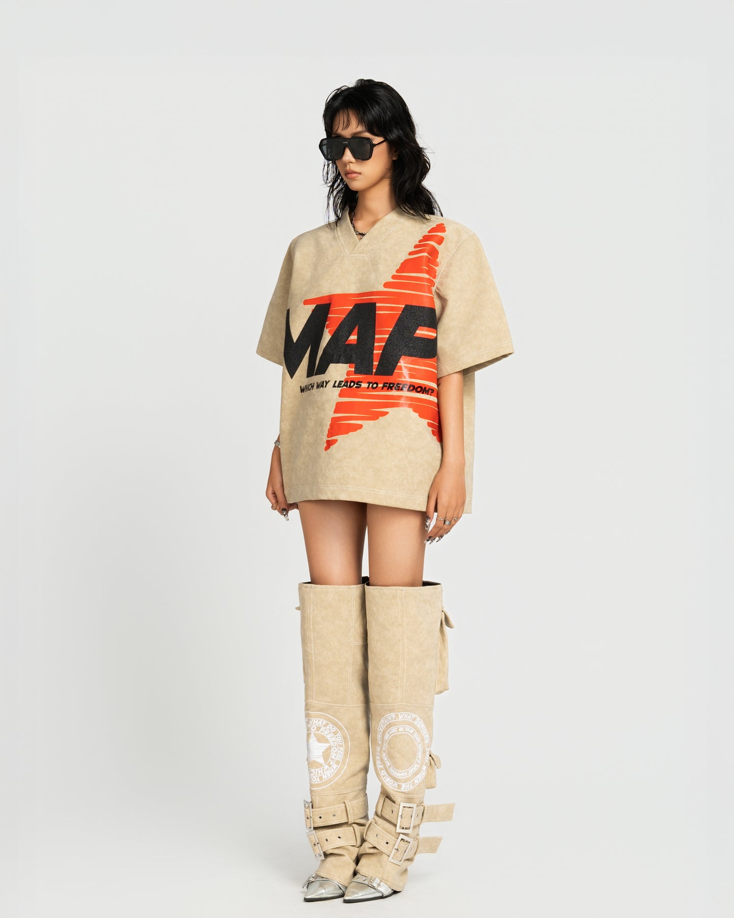 MAP Faux Oversized Top