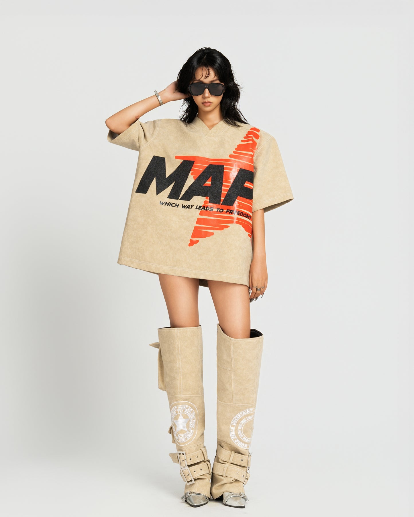 MAP Faux Oversized Top