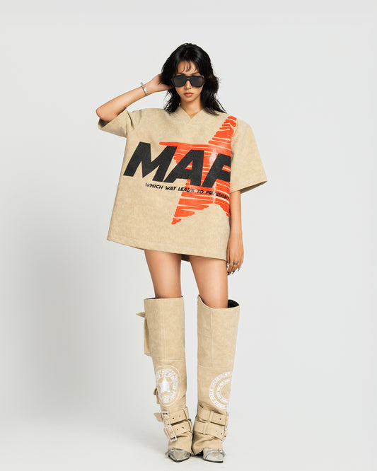 MAP Faux Oversized Top