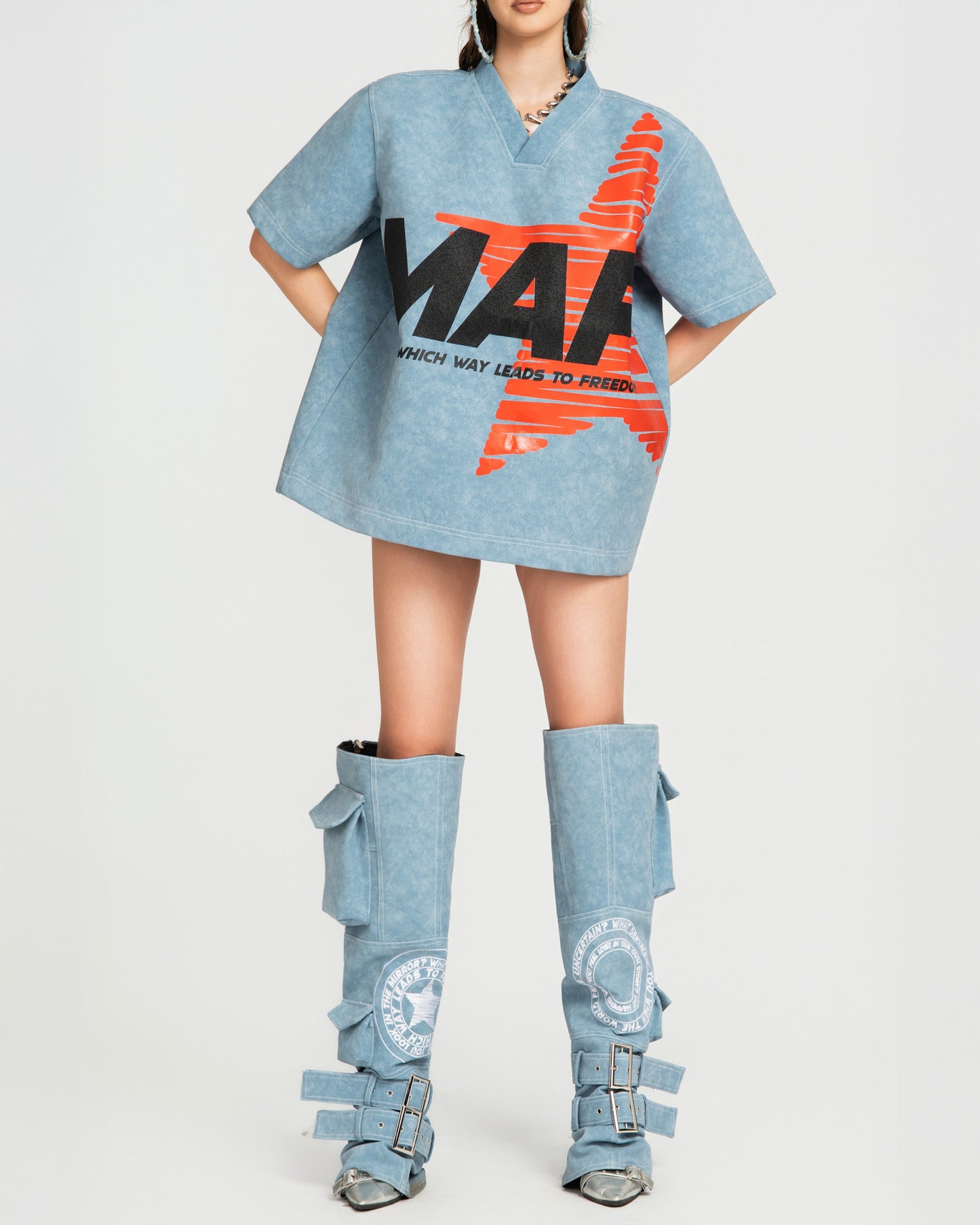 MAP Faux Oversized Top