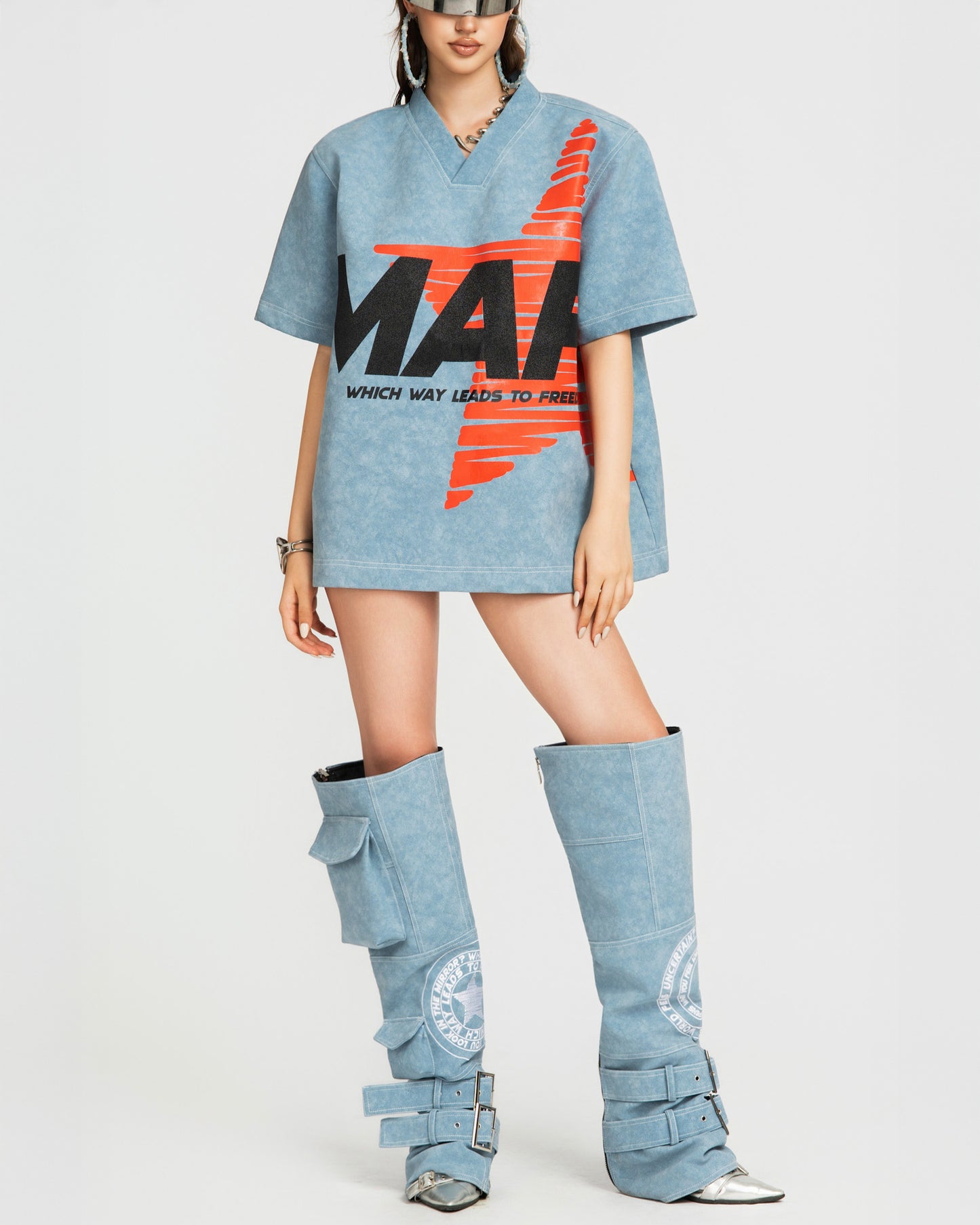 MAP Faux Oversized Top