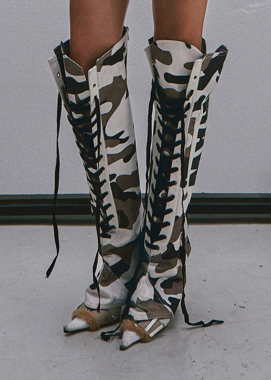 RAW Camouflage Pattern Cover Boots