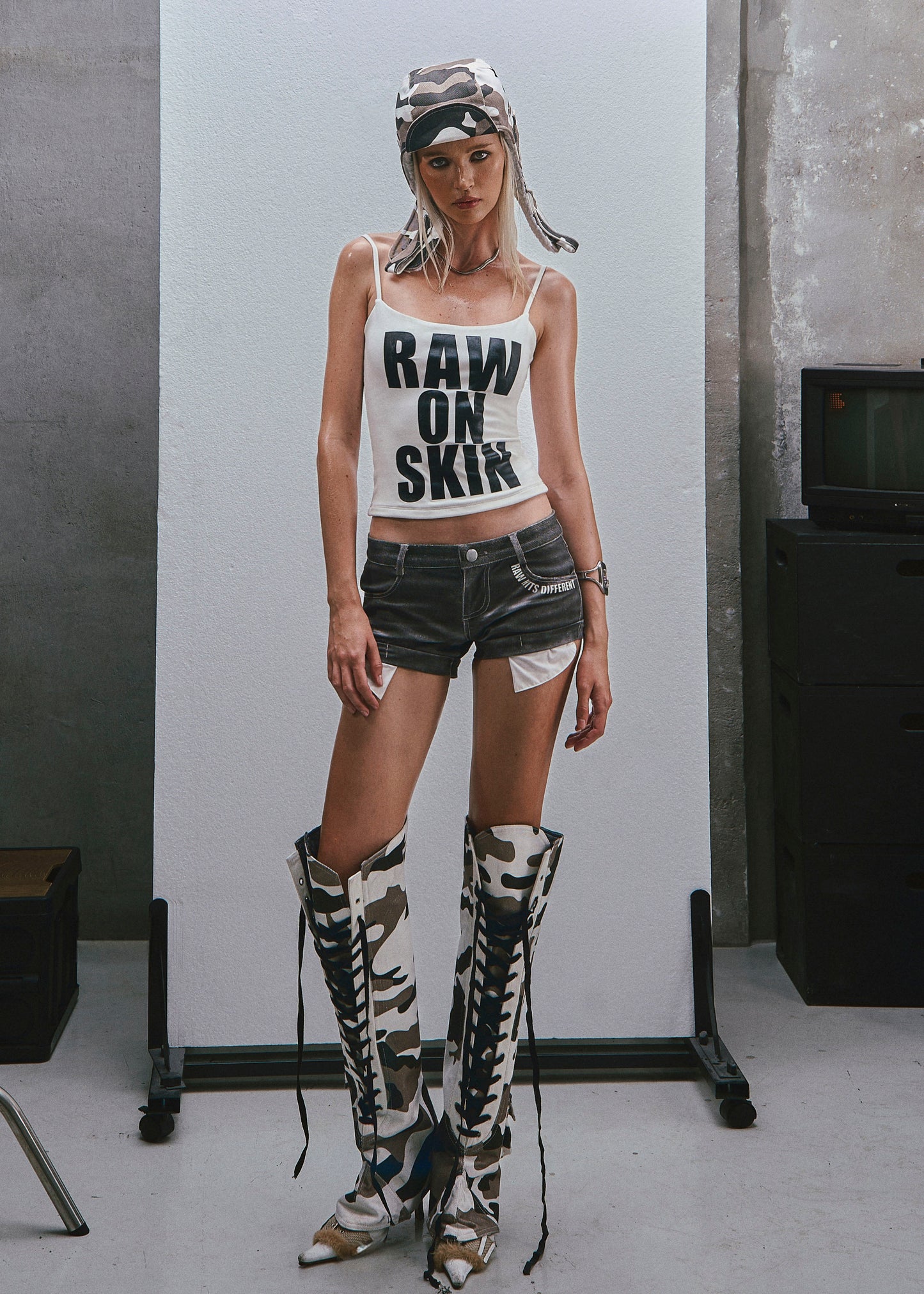 RAW Camouflage Pattern Cover Boots