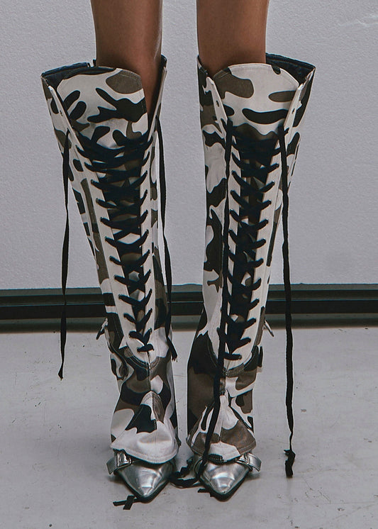 RAW Camouflage Pattern Cover Boots