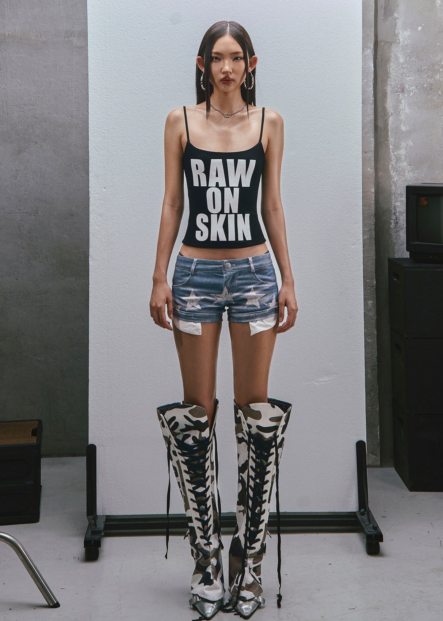 RAW Text Printed Camisole Top