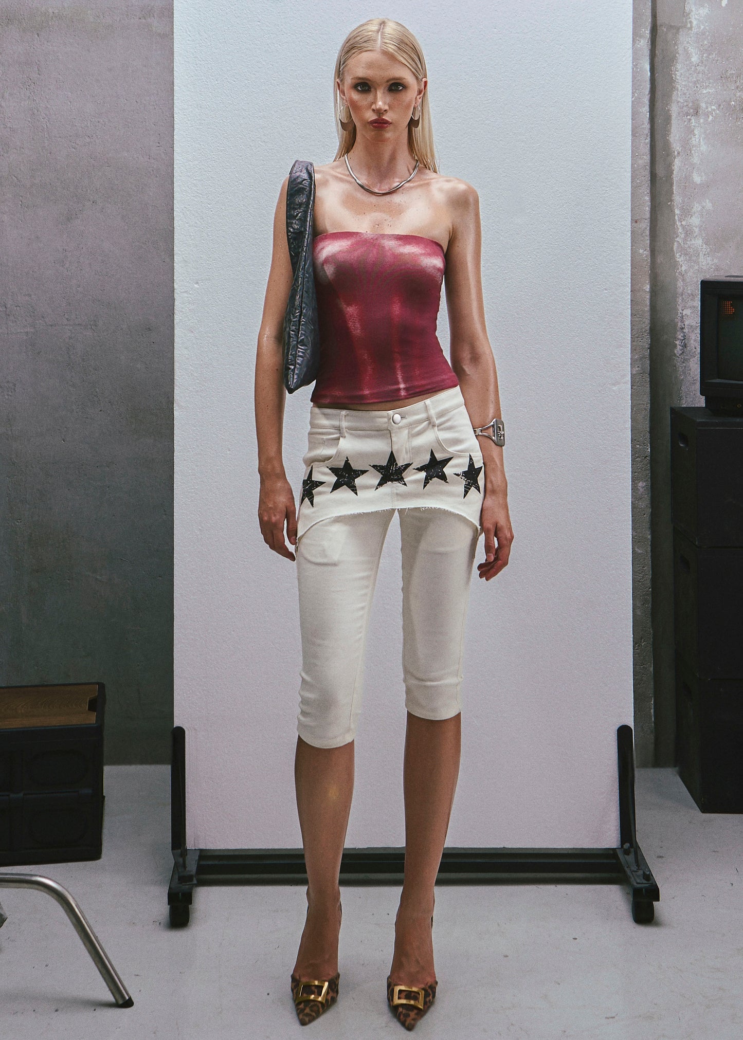 RAW Stars Printed Capri Jeans