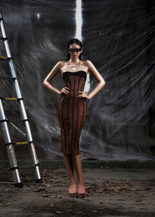 NONE Midi Mesh Dress