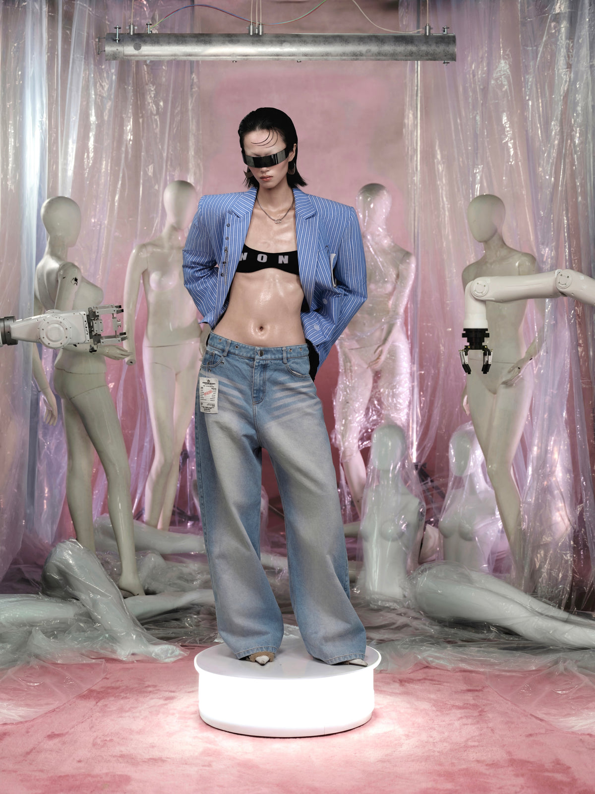 LABEL Blue Denim Pants