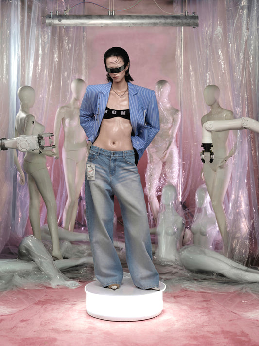 LABEL Blue Denim Pants
