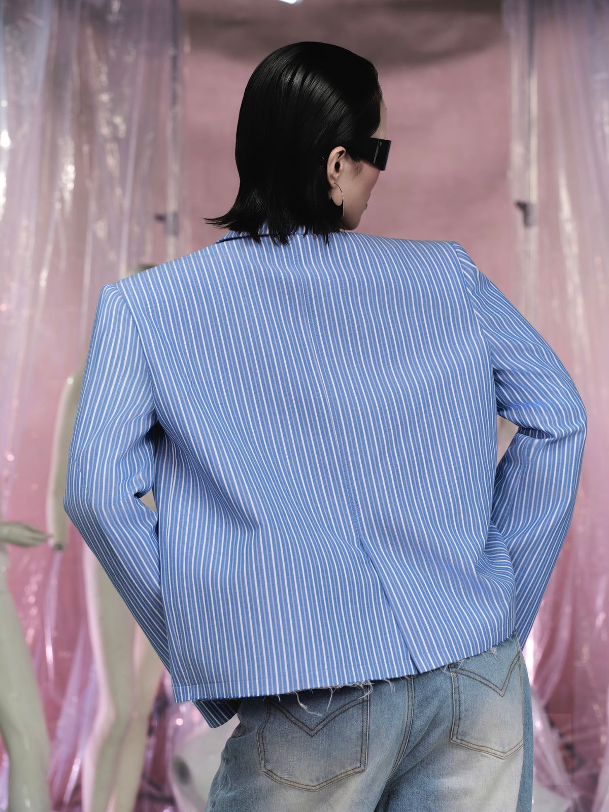 LABEL Striped Blazer