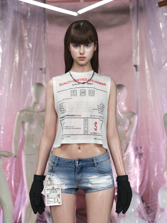 LABEL QC Printed Sleeveless Tshirt