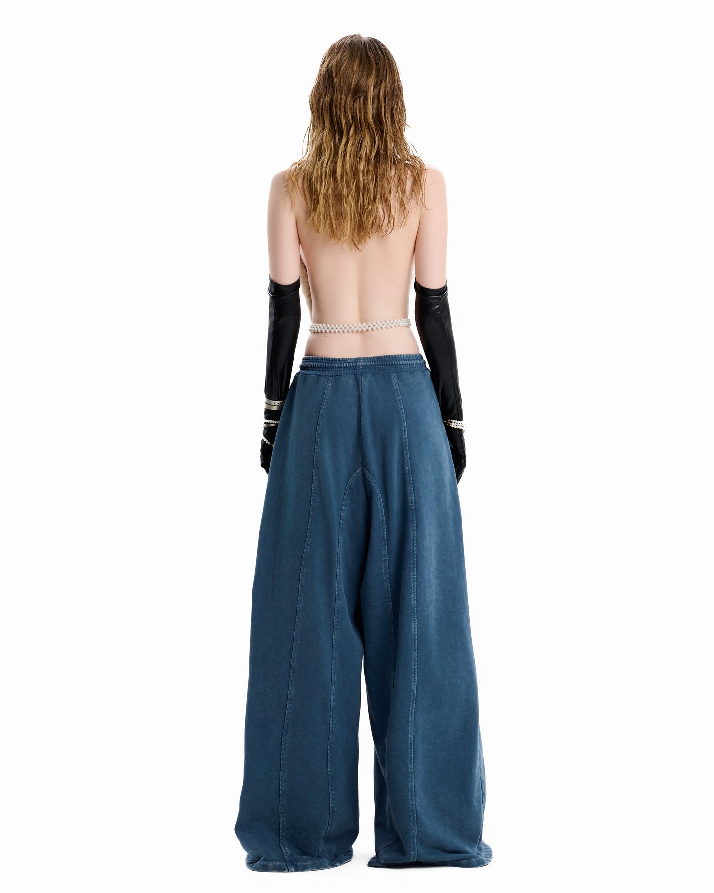 SG.S Washed Knitted Long Wide Pant